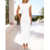 image:imageZESICA Womens Summer Cap Sleeve Wedding Guest Cocktail Midi DressWhite