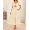 image:imageZESICA Womens Summer Casual Cutout Flowy Vacation Maxi DressApricot
