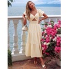 image:imageZESICA Womens Summer Casual Cutout Flowy Vacation Maxi DressApricot