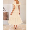 image:imageZESICA Womens Summer Casual Cutout Flowy Vacation Maxi DressApricot