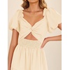 image:imageZESICA Womens Summer Casual Cutout Flowy Vacation Maxi DressApricot