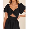 image:imageZESICA Womens Summer Casual Cutout Flowy Vacation Maxi DressBlack