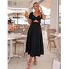 image:imageZESICA Womens Summer Casual Cutout Flowy Vacation Maxi DressBlack