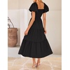 image:imageZESICA Womens Summer Casual Cutout Flowy Vacation Maxi DressBlack
