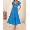 image:imageZESICA Womens Summer Casual Cutout Flowy Vacation Maxi DressCobalt