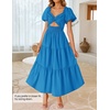 image:imageZESICA Womens Summer Casual Cutout Flowy Vacation Maxi DressCobalt