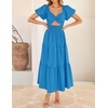 image:imageZESICA Womens Summer Casual Cutout Flowy Vacation Maxi DressCobalt