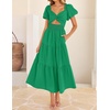 image:imageZESICA Womens Summer Casual Cutout Flowy Vacation Maxi DressGreen