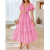 image:imageZESICA Womens Summer Casual Cutout Flowy Vacation Maxi DressHot Pink