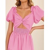 image:imageZESICA Womens Summer Casual Cutout Flowy Vacation Maxi DressHot Pink