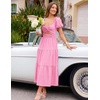 image:imageZESICA Womens Summer Casual Cutout Flowy Vacation Maxi DressHot Pink