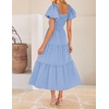 image:imageZESICA Womens Summer Casual Cutout Flowy Vacation Maxi DressLight Blue