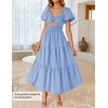 image:imageZESICA Womens Summer Casual Cutout Flowy Vacation Maxi DressLight Blue