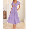 image:imageZESICA Womens Summer Casual Cutout Flowy Vacation Maxi DressPurple