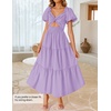 image:imageZESICA Womens Summer Casual Cutout Flowy Vacation Maxi DressPurple