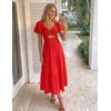 image:imageZESICA Womens Summer Casual Cutout Flowy Vacation Maxi DressRed