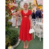 image:imageZESICA Womens Summer Casual Cutout Flowy Vacation Maxi DressRed