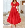 image:imageZESICA Womens Summer Casual Cutout Flowy Vacation Maxi DressRed