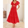 image:imageZESICA Womens Summer Casual Cutout Flowy Vacation Maxi DressRed