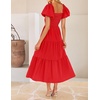 image:imageZESICA Womens Summer Casual Cutout Flowy Vacation Maxi DressRed