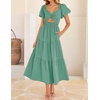 image:imageZESICA Womens Summer Casual Cutout Flowy Vacation Maxi DressSage