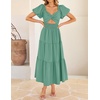 image:imageZESICA Womens Summer Casual Cutout Flowy Vacation Maxi DressSage