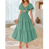 image:imageZESICA Womens Summer Casual Cutout Flowy Vacation Maxi DressSage
