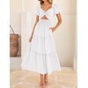 image:imageZESICA Womens Summer Casual Cutout Flowy Vacation Maxi DressWhite