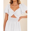 image:imageZESICA Womens Summer Casual Cutout Flowy Vacation Maxi DressWhite