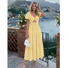 image:imageZESICA Womens Summer Casual Cutout Flowy Vacation Maxi DressYellow
