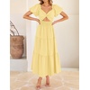 image:imageZESICA Womens Summer Casual Cutout Flowy Vacation Maxi DressYellow