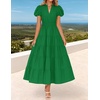 image:imageZESICA Womens Summer Casual Ruched Ruffle Tiered Maxi DressGreen