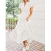 image:imageZESICA Womens Summer Casual Ruched Ruffle Tiered Maxi DressWhite