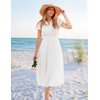 image:imageZESICA Womens Summer Casual Ruched Ruffle Tiered Maxi DressWhite