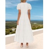 image:imageZESICA Womens Summer Casual Ruched Ruffle Tiered Maxi DressWhite
