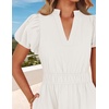 image:imageZESICA Womens Summer Casual Ruched Ruffle Tiered Maxi DressWhite