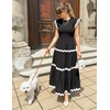 image:imageZESICA Womens Summer Casual Smocked Flowy Midi DressBlack