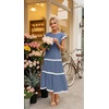 image:imageZESICA Womens Summer Casual Smocked Flowy Midi DressDusty Blue