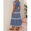 image:imageZESICA Womens Summer Casual Smocked Flowy Midi DressDusty Blue