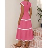 image:imageZESICA Womens Summer Casual Smocked Flowy Midi DressHot Pink