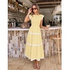 image:imageZESICA Womens Summer Casual Smocked Flowy Midi DressLightyellow