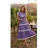 image:imageZESICA Womens Summer Casual Smocked Flowy Midi DressPurple