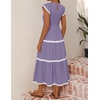 image:imageZESICA Womens Summer Casual Smocked Flowy Midi DressPurple