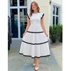 image:imageZESICA Womens Summer Casual Smocked Flowy Midi DressWhite