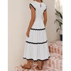 image:imageZESICA Womens Summer Casual Smocked Flowy Midi DressWhite