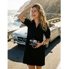 image:imageZESICA Womens Summer Casual Striped T Shirt Mini DressEbony
