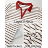 image:imageZESICA Womens Summer Casual Striped T Shirt Mini DressKhaki