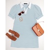 image:imageZESICA Womens Summer Casual Striped T Shirt Mini DressLightblue