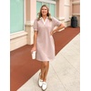 image:imageZESICA Womens Summer Casual Striped T Shirt Mini DressPink