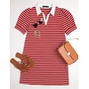 image:imageZESICA Womens Summer Casual Striped T Shirt Mini DressRed